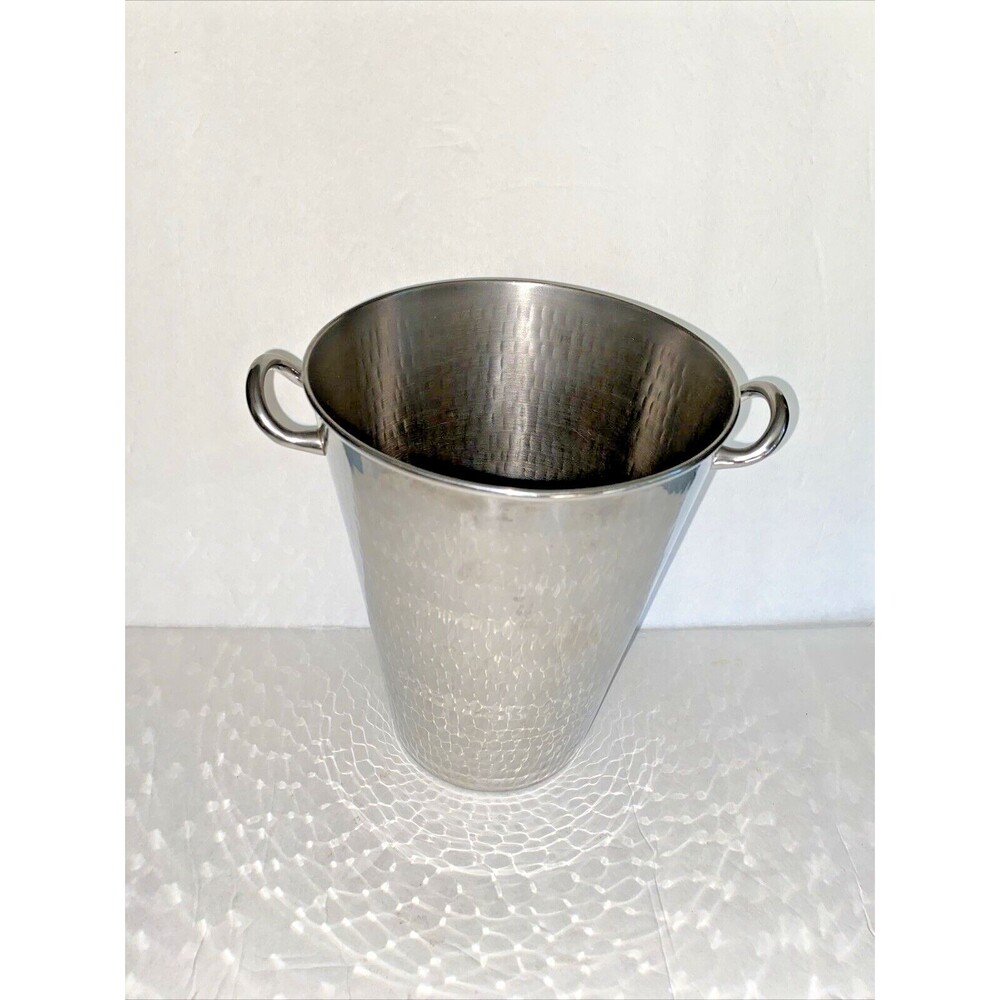 Modern Hammered Aluminum Flower Vase 8.5" Tall Branded - Picture 10 of 11